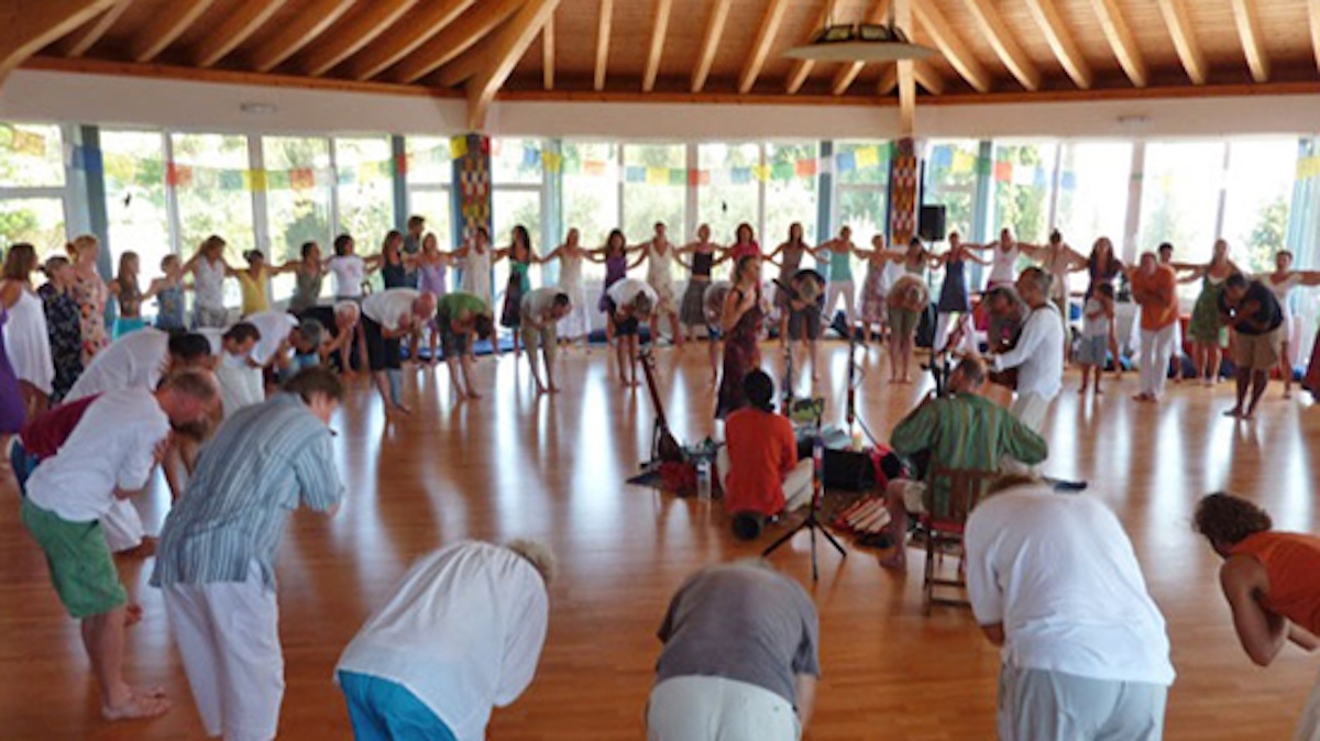 Image of people in the Corfu Buddah Hall