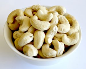 Cashews for stress – these delicious nuts are rich in magnesium and essential amino acids. 